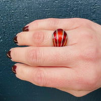 Juicy Guilloché Enamel Ring by D. Andersen