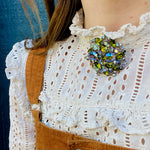 Exquisite Mid Century Sherman Crystal Brooch