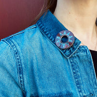 Incredible Geometry Scottish Pebble Brooch