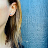 Velvety Twilight Blue Sapphire Stud Earrings