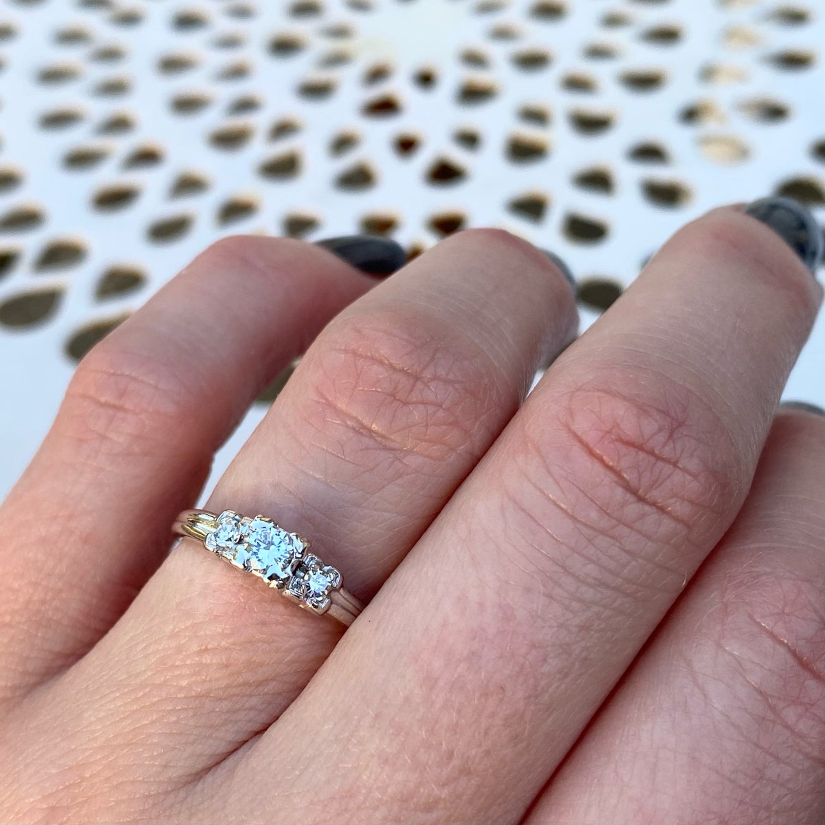 Sweetly Sophisticated 1940s Diamond Engagement Ring