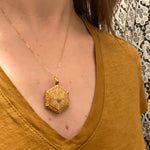Vintage Octagonal Locket with Rose