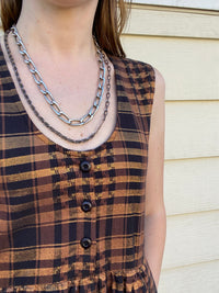 Vintage Italian Lorenzo Curb Chain Necklace