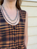Vintage Italian Lorenzo Curb Chain Necklace