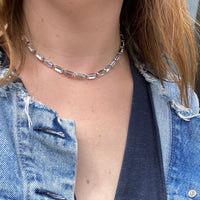 Elegant Emerald Cut Rhinestone Choker