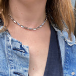 Elegant Emerald Cut Rhinestone Choker