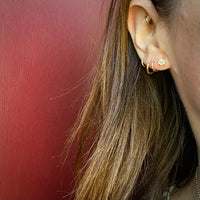 Antique Cushion Old Mine Cut Diamond Studs