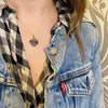 Rose Cut Diamond and Sapphire Heart