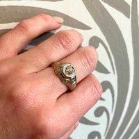 Architectural Belais Band with Diamond & White Gold