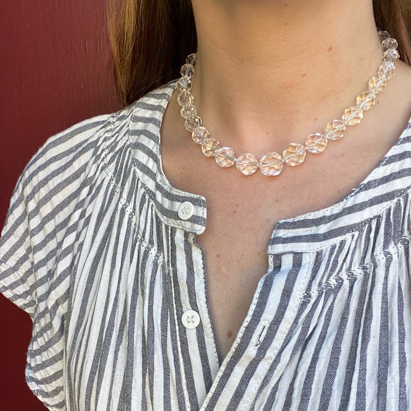 Glittering Deco Glamour Crystal Bead Necklace