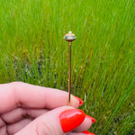 Crystal Topped Gold Antique Hat Pin