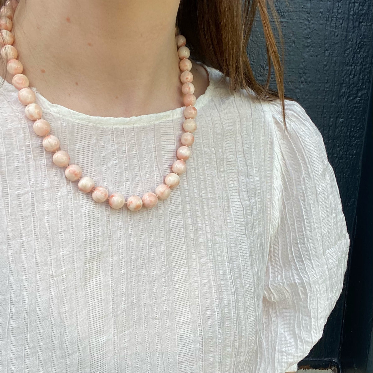 Gorgeous Angel Skin Bead Necklace