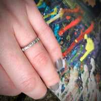 Refined Round & Baguette Diamond Platinum Band