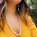 Pastel Pop Rose Quartz Bead Necklace
