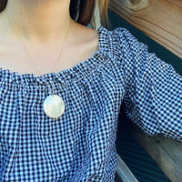 Mother of Pearl Gambling Token Necklace