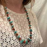 Turquoise Jasper and Heishi Bead Necklace