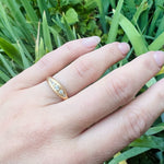 Curvaceous 18ct English "Eye" Ring with Diamonds