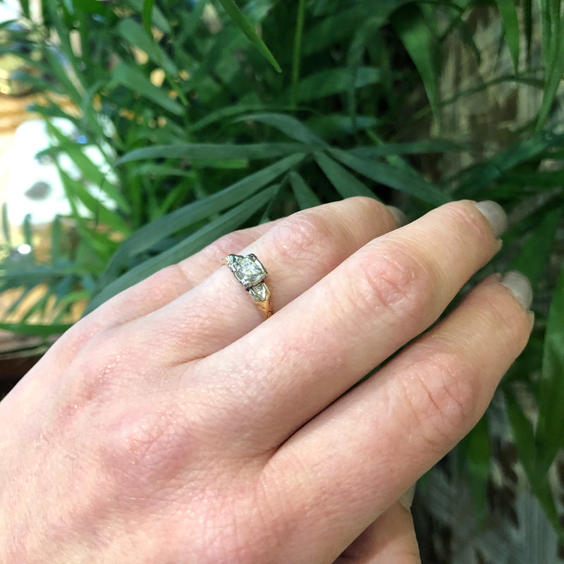 1940's Vintage Gold Diamond Engagement Ring