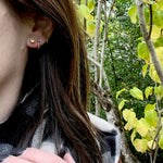 Antique Imperial Topaz in Recycled White Gold Studs