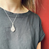 Deco White Gold Filigree Diamond Pendant