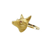 Vintage Gold Fox Head Conversion Ring