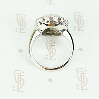 Icy Aquamarine Diamond Halo Cocktail Ring