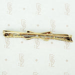 Art Deco Filigree Bow & Arrow Bar Pin