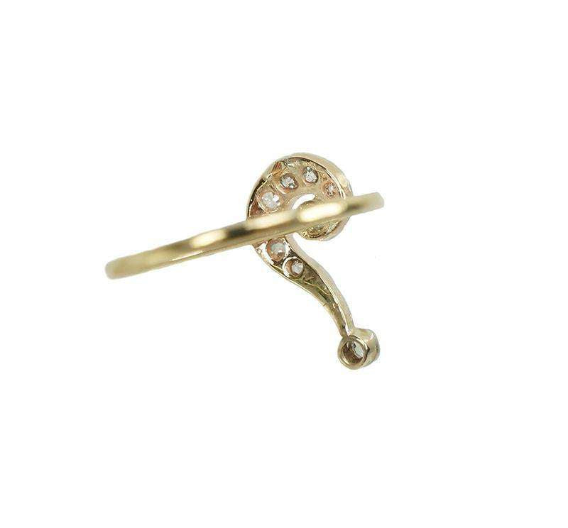 Diamond set Question Mark Ring