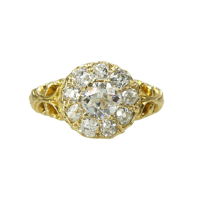 Chunky Old Mine Diamond Ring - Gem Set Love