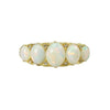 Lustrous Antique Opal and Rose Cut Diamond Ring - Gem Set Love
