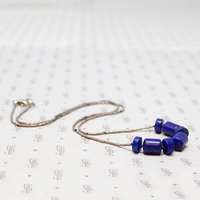 Ancient Lapis and Handmade Silver Bead Necklace by Ancient Influences