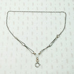 Niello Striped Married Chain with Rose Gold Details