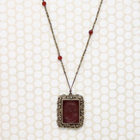 Carnelian and Cut Steel Knotted Necklace by Ancient Influences