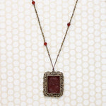 Carnelian and Cut Steel Knotted Necklace by Ancient Influences