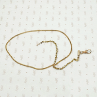 Floral & Flat Curb Link Gold Married Chain