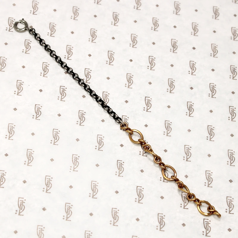 Rose & Silver Married Chain Bracelet