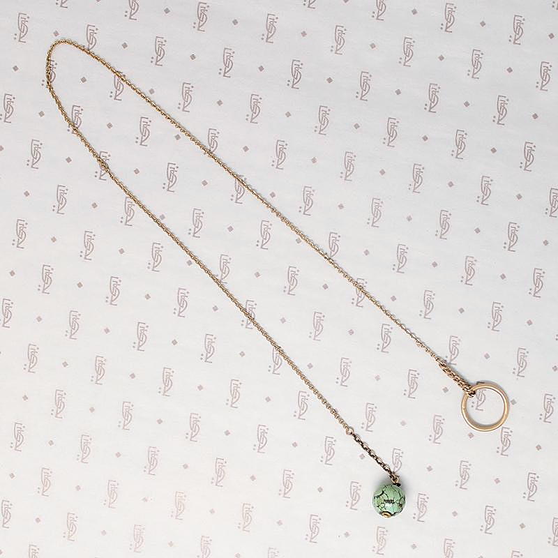 Lariat Necklace with Turquoise Orb by Ancient Influences