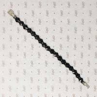 Black Czech Glass Bead Bracelet