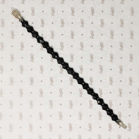 Czech Black Glass Bead Bracelet