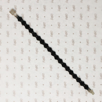 Czech Black Glass Bead Bracelet