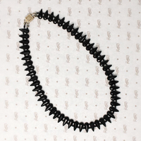 Dark Glamour Czech Glass Bead Choker 