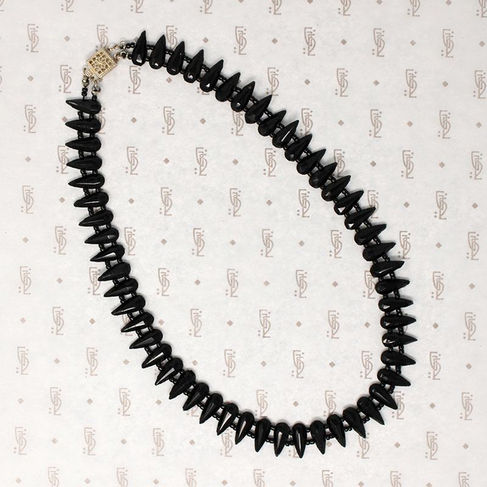 Dark Glamour Czech Glass Bead Choker 