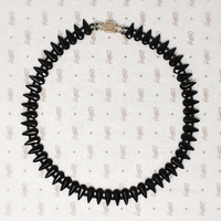 Dark Glamour Czech Glass Bead Choker 