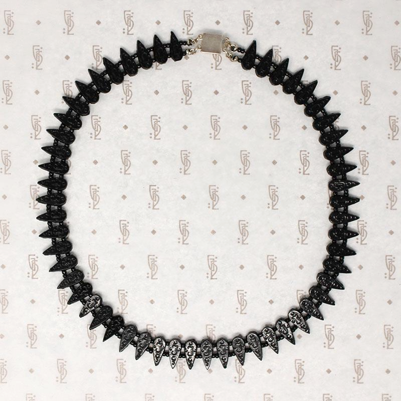 Dark Glamour Czech Glass Bead Choker 