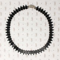 Dark Glamour Czech Glass Bead Choker 