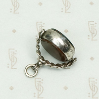 Bloodstone & Agate English Spinner Fob