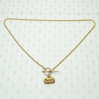 Ornate Fob Necklace with Toggle Chain