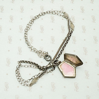 Triple Fancy Sterling Married Chain with English Locket
