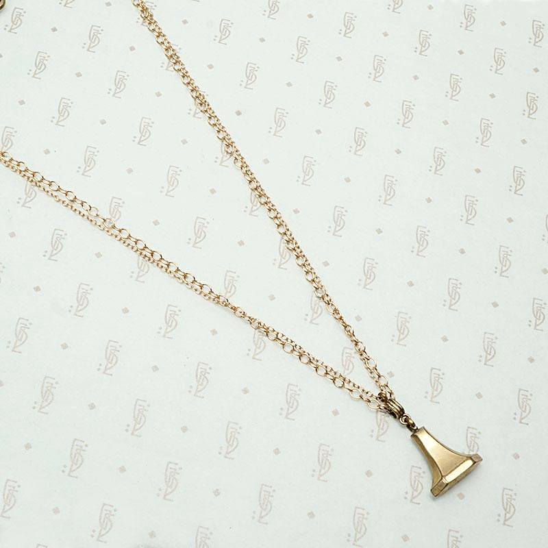 Engraved Fob Seal on Gold Filled Chains