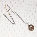 Ancient Copper Pendant on Mixed Metal Chain by Ancient Influences